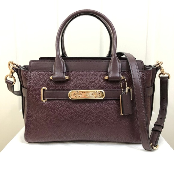 Coach Bags Coach Swagger 27 Oxblood Gold Crossbody Satchel Poshmark